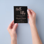 Budget Roos Gold Foil Hallo 50 50e verjaardag Flyer (Hand)