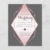 Budget Roos Gold Foil Kijk Geometric Wedding (Voorkant)