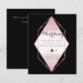 Budget Roos Gold Foil Kijk Geometric Wedding (Voorkant / Achterkant)