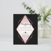Budget Roos Gold Foil Kijk Geometric Wedding (Staand voorkant)