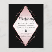 Budget Roos Gold Foil Kijk Geometric Wedding (Voorkant)