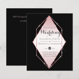 Budget Roos Gold Foil Kijk Geometric Wedding