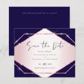 Budget Roos Gold Foil Kijk Geometric Wedding (Voorkant / Achterkant)