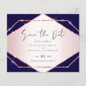 Budget Roos Gold Foil Kijk Geometric Wedding (Voorkant)