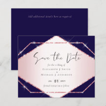 Budget Roos Gold Foil Kijk Geometric Wedding