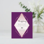 Budget Roos Gold Foil Kijk Geometric Wedding (Staand voorkant)