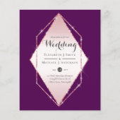 Budget Roos Gold Foil Kijk Geometric Wedding (Voorkant)