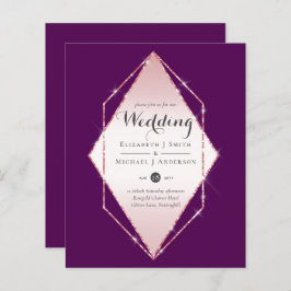 Budget Roos Gold Foil Kijk Geometric Wedding