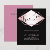 Budget Roos Gold Foil Kijk Geometric Wedding (Voorkant / Achterkant)