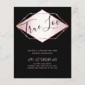 Budget Roos Gold Foil Kijk Geometric Wedding (Voorkant)