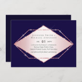 Budget Roos Gold Foil Kijk Geometric Wedding (Voorkant / Achterkant)