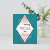 Budget Roos Gold Foil Kijk Geometric Wedding (Staand voorkant)