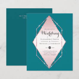 Budget Roos Gold Foil Kijk Geometric Wedding