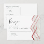 Budget Roos Gold Foil Kijk Geometric Wedding Briefkaart (Voorkant / Achterkant)