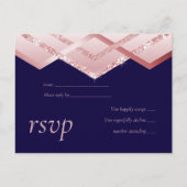 Budget Roos Gold Foil Kijk Geometric Wedding Uitnodiging Briefkaart (Voorkant)