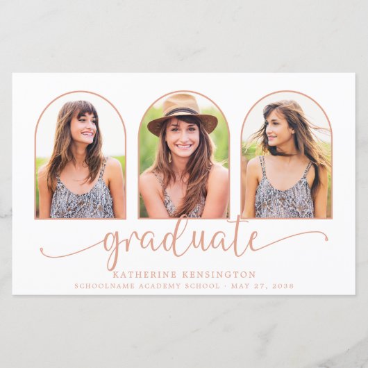 BUDGET Roos Gold Foil Marble 3 Foto Afstuderen (Voorkant)