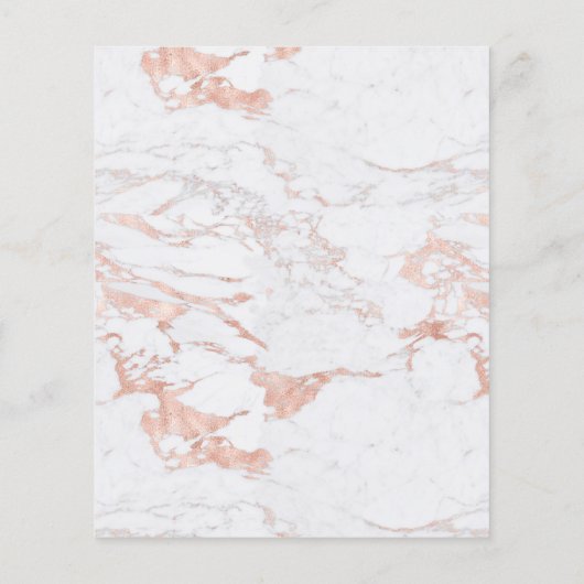 Budget Roos Gold Foil Marble Wedding Invitation (Achterkant)