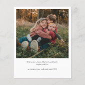 Budget Roos Gold Garland Foto Holiday Kaart (Achterkant)