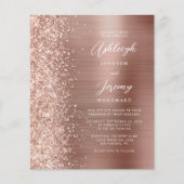 Budget Roos Gold Glam Glitter Weddenschap (Voorkant)