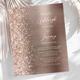 Budget Roos Gold Glam Glitter Weddenschap