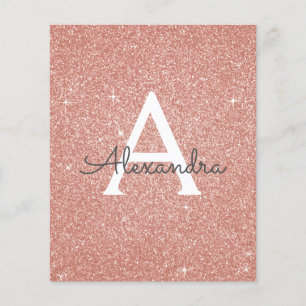 Budget Roos Gold Glitter 13e dertiende verjaardag Flyer