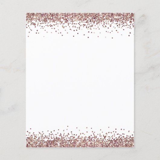 Budget Roos Gold Glitter 2024 Afstuderen (Achterkant)