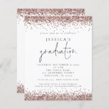 Budget Roos Gold Glitter 2024 Afstuderen