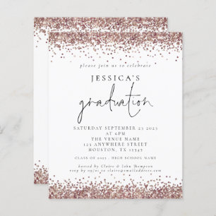 Budget Roos Gold Glitter 2024 Afstuderen