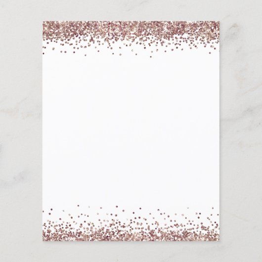 Budget Roos Gold Glitter 2024 Afstuderen Invite (Achterkant)