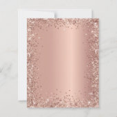 Budget Roos Gold Glitter 30e Verjaardagsuitnodigin (Achterkant)