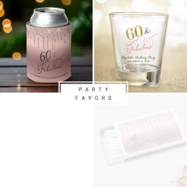 Budget Roos Gold Glitter 60th Birthday Invitation Flyer