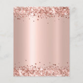 Budget Roos Gold Glitter 80e Verjaardagsuitnodigin (Achterkant)