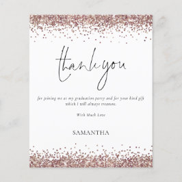 Budget Roos Gold Glitter Afstuderen Hartelijk dank