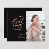 BUDGET Roos Gold Glitter AFSTUDEREN Hartelijk dank (Voorkant / Achterkant)