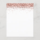 Budget Roos Gold Glitter Baby shower Uitnodigen (Achterkant)