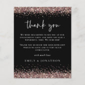 Budget Roos Gold Glitter Black Verloving Bedankt (Voorkant)