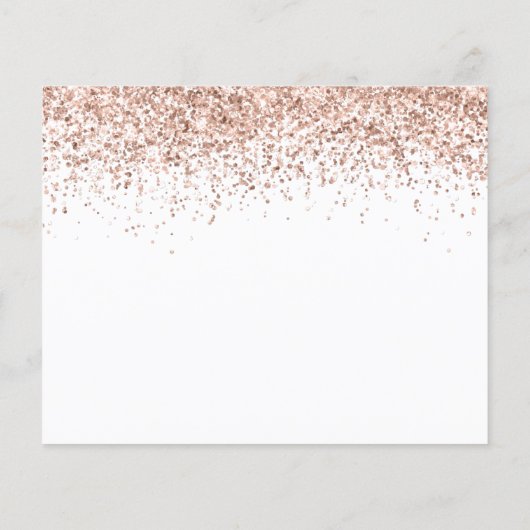 Budget Roos Gold Glitter Bloemenmeisje Verzoek (Achterkant)