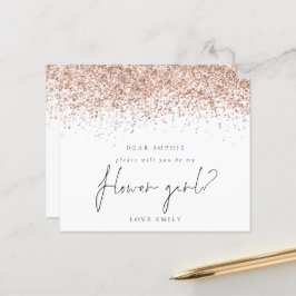 Budget Roos Gold Glitter Bloemenmeisje Verzoek