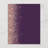 Budget Roos Gold Glitter Dark Paars Weddenschap (Achterkant)