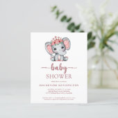 Budget Roos Gold Glitter Elephant Baby Girl (Staand voorkant)