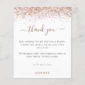 Budget Roos Gold Glitter Elke Bedankt van de Leeft (Voorkant)