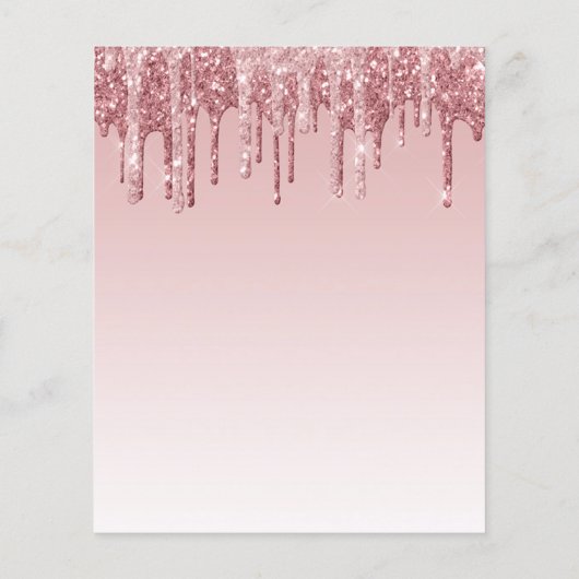 Budget Roos Gold Glitter Elke dag Flyer (Achterkant)