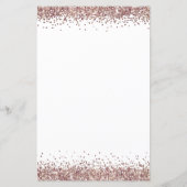 Budget Roos Gold Glitter Engagement Party Bedankt (Achterkant)