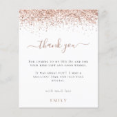 Budget Roos Gold Glitter Foto Hen Party Dank u (Voorkant)