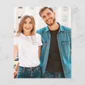 Budget Roos Gold Glitter Foto Verloving Uitnodigen (Achterkant)