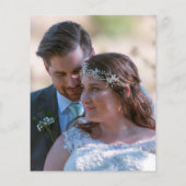 Budget Roos Gold Glitter Foto Weddenschap Bedankt (Achterkant)