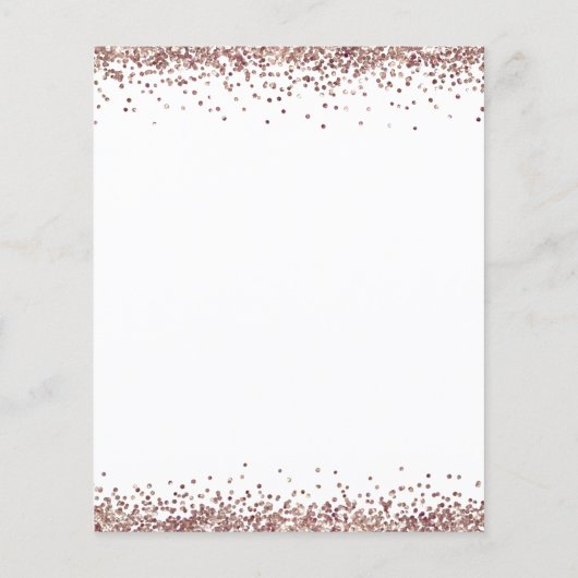 Budget Roos Gold Glitter Jubileum Party nodigt uit (Achterkant)