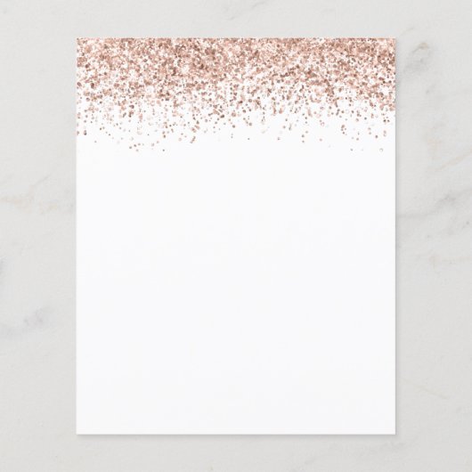 Budget Roos Gold Glitter Love and Bedankt Weddensc (Achterkant)