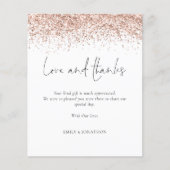 Budget Roos Gold Glitter Love and Bedankt Weddensc (Voorkant)