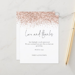 Budget Roos Gold Glitter Love and Bedankt Weddensc